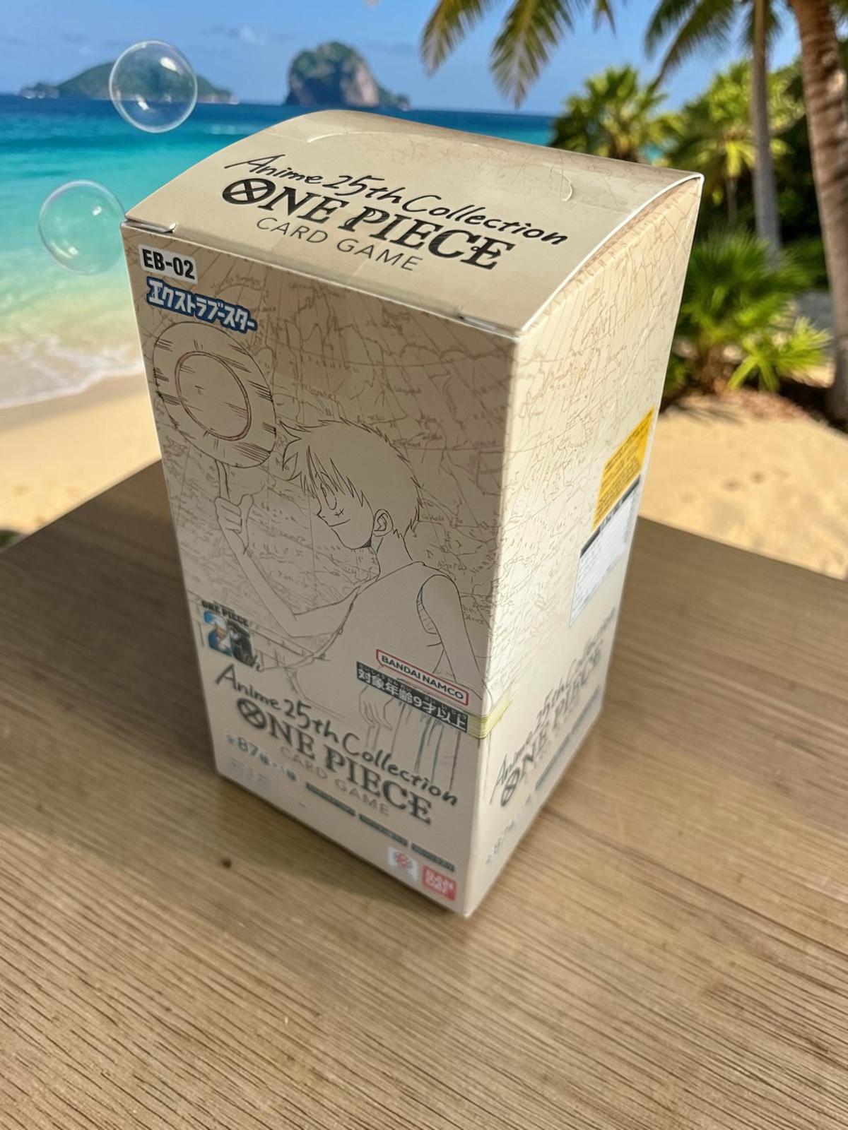 eb-02 booster box Anime 25th collection & CASEFactory Sealed have for fans of the popular anime series BANDAI ONE PIECE Card Game